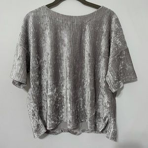 Banana republic Silver velvet top